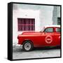 Cuba Fuerte Collection SQ - Red Pontiac 1953 Original Classic Car-Philippe Hugonnard-Framed Stretched Canvas