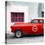 Cuba Fuerte Collection SQ - Red Pontiac 1953 Original Classic Car-Philippe Hugonnard-Stretched Canvas