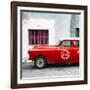 Cuba Fuerte Collection SQ - Red Pontiac 1953 Original Classic Car-Philippe Hugonnard-Framed Photographic Print