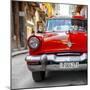 Cuba Fuerte Collection SQ - Red Taxi of Havana-Philippe Hugonnard-Mounted Photographic Print