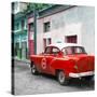 Cuba Fuerte Collection SQ - Red Taxi Pontiac 1953-Philippe Hugonnard-Stretched Canvas