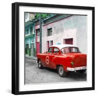 Cuba Fuerte Collection SQ - Red Taxi Pontiac 1953-Philippe Hugonnard-Framed Photographic Print