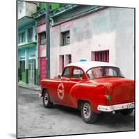 Cuba Fuerte Collection SQ - Red Taxi Pontiac 1953-Philippe Hugonnard-Mounted Photographic Print