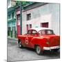 Cuba Fuerte Collection SQ - Red Taxi Pontiac 1953-Philippe Hugonnard-Mounted Photographic Print