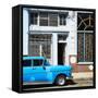 Cuba Fuerte Collection SQ - Retro Blue Car-Philippe Hugonnard-Framed Stretched Canvas