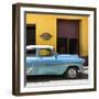 Cuba Fuerte Collection SQ - Retro Blue Car-Philippe Hugonnard-Framed Photographic Print