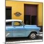 Cuba Fuerte Collection SQ - Retro Blue Car-Philippe Hugonnard-Mounted Photographic Print