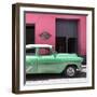 Cuba Fuerte Collection SQ - Retro Green Car-Philippe Hugonnard-Framed Photographic Print