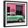 Cuba Fuerte Collection SQ - Retro Green Car-Philippe Hugonnard-Framed Photographic Print