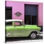 Cuba Fuerte Collection SQ - Retro Lime Green Car-Philippe Hugonnard-Stretched Canvas