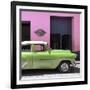 Cuba Fuerte Collection SQ - Retro Lime Green Car-Philippe Hugonnard-Framed Photographic Print