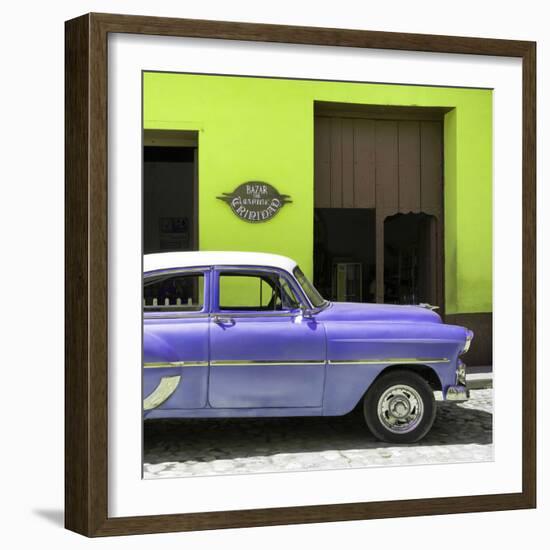 Cuba Fuerte Collection SQ - Retro Mauve Car-Philippe Hugonnard-Framed Photographic Print