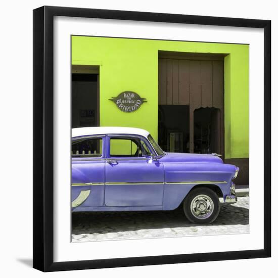 Cuba Fuerte Collection SQ - Retro Mauve Car-Philippe Hugonnard-Framed Photographic Print