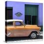 Cuba Fuerte Collection SQ - Retro Orange Car-Philippe Hugonnard-Stretched Canvas