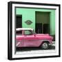 Cuba Fuerte Collection SQ - Retro Pink Car-Philippe Hugonnard-Framed Photographic Print