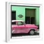 Cuba Fuerte Collection SQ - Retro Pink Car-Philippe Hugonnard-Framed Photographic Print