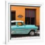 Cuba Fuerte Collection SQ - Retro Turquoise Car-Philippe Hugonnard-Framed Photographic Print