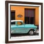 Cuba Fuerte Collection SQ - Retro Turquoise Car-Philippe Hugonnard-Framed Photographic Print