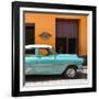 Cuba Fuerte Collection SQ - Retro Turquoise Car-Philippe Hugonnard-Framed Photographic Print