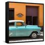 Cuba Fuerte Collection SQ - Retro Turquoise Car-Philippe Hugonnard-Framed Stretched Canvas