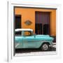 Cuba Fuerte Collection SQ - Retro Turquoise Car-Philippe Hugonnard-Framed Photographic Print