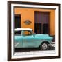 Cuba Fuerte Collection SQ - Retro Turquoise Car-Philippe Hugonnard-Framed Photographic Print