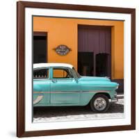 Cuba Fuerte Collection SQ - Retro Turquoise Car-Philippe Hugonnard-Framed Photographic Print