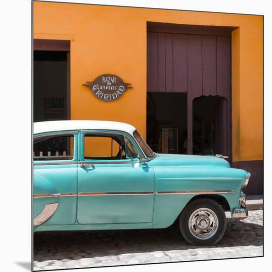 Cuba Fuerte Collection SQ - Retro Turquoise Car-Philippe Hugonnard-Mounted Photographic Print
