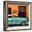 Cuba Fuerte Collection SQ - Retro Turquoise Car-Philippe Hugonnard-Framed Photographic Print
