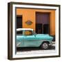 Cuba Fuerte Collection SQ - Retro Turquoise Car-Philippe Hugonnard-Framed Photographic Print