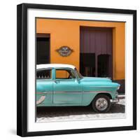 Cuba Fuerte Collection SQ - Retro Turquoise Car-Philippe Hugonnard-Framed Photographic Print