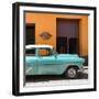 Cuba Fuerte Collection SQ - Retro Turquoise Car-Philippe Hugonnard-Framed Photographic Print