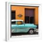 Cuba Fuerte Collection SQ - Retro Turquoise Car-Philippe Hugonnard-Framed Photographic Print