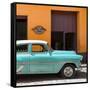 Cuba Fuerte Collection SQ - Retro Turquoise Car-Philippe Hugonnard-Framed Stretched Canvas