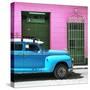 Cuba Fuerte Collection SQ - Skyblue Vintage Car-Philippe Hugonnard-Stretched Canvas