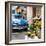 Cuba Fuerte Collection SQ - Sunflowers & Blue Car-Philippe Hugonnard-Framed Photographic Print