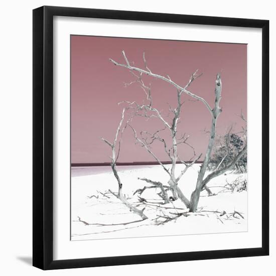 Cuba Fuerte Collection SQ - Tropical Beach Nature - Pastel Red-Philippe Hugonnard-Framed Photographic Print