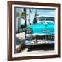 Cuba Fuerte Collection SQ - Turquoise Chevy-Philippe Hugonnard-Framed Photographic Print