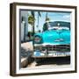 Cuba Fuerte Collection SQ - Turquoise Chevy-Philippe Hugonnard-Framed Photographic Print