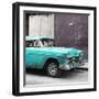 Cuba Fuerte Collection SQ - Turquoise Chevy-Philippe Hugonnard-Framed Photographic Print