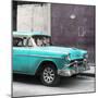 Cuba Fuerte Collection SQ - Turquoise Chevy-Philippe Hugonnard-Mounted Photographic Print