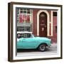 Cuba Fuerte Collection SQ - Turquoise Classic Car in Havana-Philippe Hugonnard-Framed Photographic Print