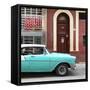 Cuba Fuerte Collection SQ - Turquoise Classic Car in Havana-Philippe Hugonnard-Framed Stretched Canvas