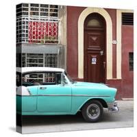 Cuba Fuerte Collection SQ - Turquoise Classic Car in Havana-Philippe Hugonnard-Stretched Canvas