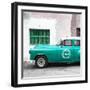 Cuba Fuerte Collection SQ - Turquoise Pontiac 1953 Original Classic Car-Philippe Hugonnard-Framed Photographic Print