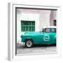 Cuba Fuerte Collection SQ - Turquoise Pontiac 1953 Original Classic Car-Philippe Hugonnard-Framed Photographic Print