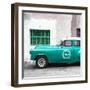 Cuba Fuerte Collection SQ - Turquoise Pontiac 1953 Original Classic Car-Philippe Hugonnard-Framed Photographic Print