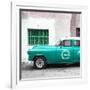 Cuba Fuerte Collection SQ - Turquoise Pontiac 1953 Original Classic Car-Philippe Hugonnard-Framed Photographic Print