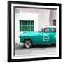 Cuba Fuerte Collection SQ - Turquoise Pontiac 1953 Original Classic Car-Philippe Hugonnard-Framed Photographic Print