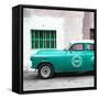 Cuba Fuerte Collection SQ - Turquoise Pontiac 1953 Original Classic Car-Philippe Hugonnard-Framed Stretched Canvas